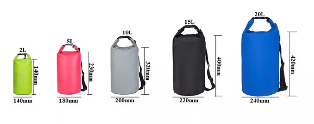 Wholesale 500d PVC Collapsible Roll Top Compression Waterproof Dry Sack Floating Bag Ocean Pack with Clear PVC Windows